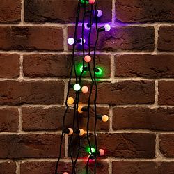 Гирлянда Мультишарики Ø17,5 мм, 10 м, 80 LED МУЛЬТИ, темно-зеленый ПВХ, IP65, динамика, 230В не соединяется NEON-NIGHT 303-509-6