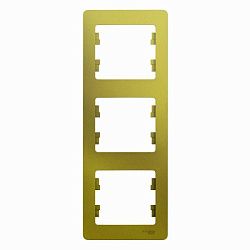 Рамка 3-м Glossa вертикал. фисташк. SE GSL001007 454521