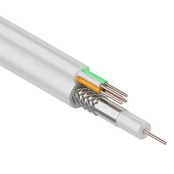 Кабель ККСВ-В+4х0,5 мм, 100 м, белый, REXANT 01-4021