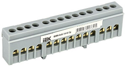 Шина L "фаза" в корпусном изоляторе на DIN-рейку ШНИ-6х9-14-К-Ср IEK YNN10-69-14KD-K02