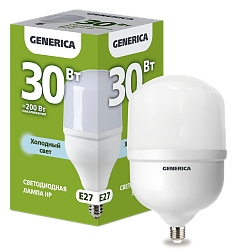 Лампа светодиодная HP 30Вт 230В 6500К E27 GENERICA LL-HP-30-230-65-E27-G