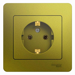 Розетка 1-м СП Glossa 16А IP20 250В с заземл. в сборе фисташк. SE GSL001042 454416