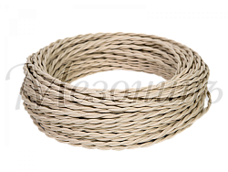 Провод декоративный витой TV+Internet, цвет- слоновая кость, ТМ "МезонинЪ, (бухта 45м) GE72100-02 GE72100-02