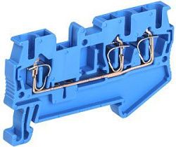 Клемма пружинная КПИ 3в-2,5 3 вывода 31А синяя IEK YZN11-3-002-K07