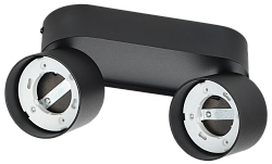 LIGHTING Светильник 4042 настенно-потолочный под лампу 2хGX53 черный IEK LT-USB0-4042-GX53-1-K02