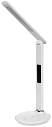 LIGHTING Светильник светодиодный настольный 2011 7Вт на подставке QI-заряд USB-выход кожа белый IEK LDNL0-2011-1-QI-7-K01