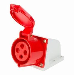 Розетка стационарная 124 3Р+РЕ, 32А, 415В IP44 0908-0011