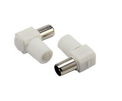 TV-разъем штекер без пайки белый угловой REXANT 05-2061