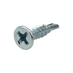 Саморез оконный KRANZ сверло, 3.9х16, белый цинк, короб (1000 шт./уп.) KR-01-3722-009