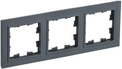 BRITE Рамка 3-местная РУ-3-БрГ графит IEK BR-M32-K53