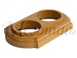 Рамка  двухместная "Элегант" , цвет - бук натуральный, ТМ "МезонинЪ" GE70722-25 GE70722-25