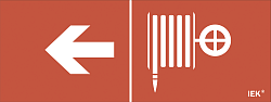Этикетка самоклеящаяся 240х90мм "Пожарный кран/стрелка налево" IEK LPC10-1-24-09-PKNAL