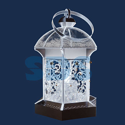 Декоративная 3D фигура Фонарик серебряный 296 см 501-471