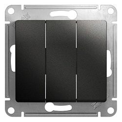 Выключатель 3-кл. СП Glossa 10А IP20 (сх. 1+1+1) 10AX механизм антрацит SE GSL000731 400313