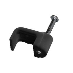 Крепеж кабеля плоский 10 х 5 мм, черный (упак. 50 шт)  REXANT 07-4211-1