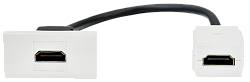 PRIMER РКМ-10-00-П Розетка HDMI M/M (1 модуль) белая IEK PR-KK40D-RH-0-1-K01