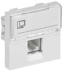 PRIMER РКИ-20-00-П-6 Розетка компьютерная RJ45 UTP кат.6 (2 модуля) белая IEK PR-KK40D-RI-0-2-1C06U-K01