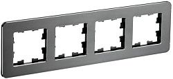 BRITE Рамка 4-местная РУ-4-1-Бр металл титан RE IEK BR-M42-M-01-K48