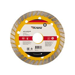 Диск алмазный отрезной Turbo 115x22,2x2,4x10мм KRANZ KR-90-0120