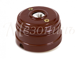 Розетка ретро компьютерная RJ45  (в комплекте с подъемной рамкой D70x45), цвет - коричневый, коллекц GE70341-04