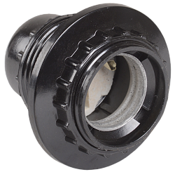 Патрон с кольцом Пкб27-04-К11 карболитовый Е27 черный (индивидуальный пакет) IEK EPK11-04-02-K01