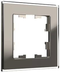 BRITE Рамка 1 -местная РУ-1-2-БрД стекло дымчатый IEK BR-M12-G-K30