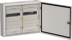 TITAN 5 Корпус металлический ЩРн-48 (2х24) 460х570х140мм IP54 серый (одна дверь) IEK TI5-50-N-2X024-54-7035