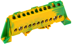 TEKFOR Шина PE "земля" в комбинированном DIN-изоляторе "Стойка" 8х12-11-ЖЗ IEK TF-NN20-11-DP-K52