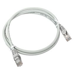 Патч-корд TERACOM PRO Cat.5E экран. FTP LSZH серый (1,0м) TRP-5EFTP-LSH-1M-GY