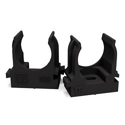 Крепеж-клипса для труб для монтажного пистолета черная в п/э d20 мм (100шт/уп) Промрукав PR13.0132