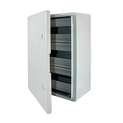 Корпус пластиковый КМПн-42 (3х14) 350х500х190 серая непрозрачная дверь IP65 DEKRON DEK-M42-355019-65