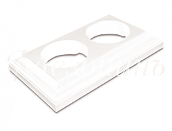 Рамка двухместная  "Престиж" белая, для наружного и внутреннего монтажа, ТМ "МезонинЪ" GE70707-01 GE70707-01