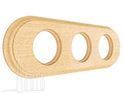 Рамка 3х-мест, дерев, скрыт,уст,, овал, бук натуральный Лахта "СенатЪ" GE70843-25