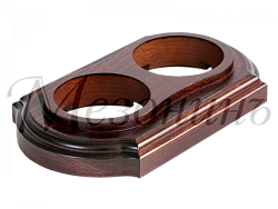 Рамка  двухместная "Элегант" , цвет - красное дерево, ТМ "МезонинЪ" GE70722-27 GE70722-27