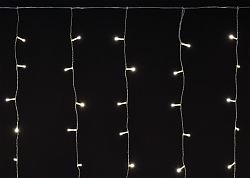 LIGHTING Гирлянда бахрома 4,5х0,7м 200 светодиодов теплый белый свет IP44 прозрачный шнур 3м 230В мерцание транзит IEK LGDU321-1-200-L3-T-S-44