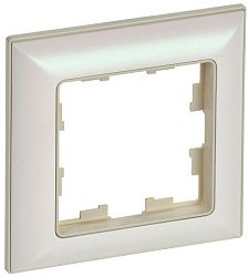 BRITE Рамка 1-местная РУ-1-Бр бежевый/жемчужный IEK BR-M12-12-1-K10