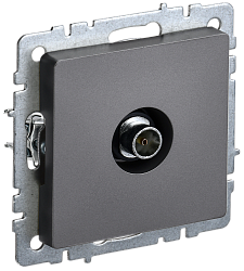 BRITE Розетка TV оконечная РТВ11-0-БрС сталь IEK BR-A10-O-K46