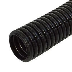 Труба гофрированная ПП безгалогенная (HF) разрезная черная dвн 14,1 мм, dнар 20 мм (100м/4800м уп/па PR02.0064