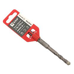 Бур по бетону SDS-plus 8х110 мм (2 резца) EKF Master db-8-110-2x4