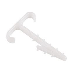 Дюбель-хомут Т-образный для двух кабелей 2х12мм, белый (100 шт/уп) REXANT 07-4615