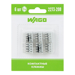 2273-208 Экcпресс-клемма, 8-проводная до 2,5 мм², (6 шт/уп)  WAGO 07-5135-06