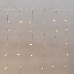 Гирлянда Дождь светодиодный 2х3м, эффект мерцания, прозрачный провод, IP44, 230В, диоды ТЕПЛЫЕ БЕЛЫЕ, 300LED NEON-NIGHT 235-556