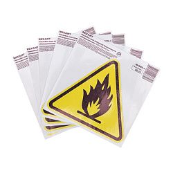 Наклейка знак пожарной безопасности «Пожароопасно» с хедером; 150х150х150 мм REXANT 55-0020-3