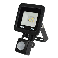 Прожектор светодиодный с датчиком 10Вт, 800лм, 5700K, IP65, DEKRON AN1271-0006