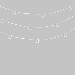 Гирлянда Белт-Лайт 2 жилы, 50м, шаг 40см, 125 патронов E27, IP65, белый круглый провод NEON-NIGHT 331-242