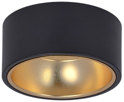 LIGHTING Светильник 4017 накладной потолочный под лампу GX53 черный/золото IEK LT-UPB0-4017-GX53-1-K57