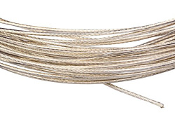 Трос стальной в ПВХ оплетке d=5,0(4,0) мм, прозрачный (бухта 100 м)  ТС-ПВХ-5,0-100