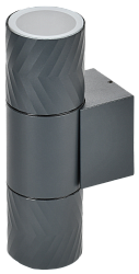 LIGHTING Светильник уличный 5108 настенный под лампу 2хGU10 IP65 серый IEK LT-UBU0-5108-GU10-2-K03