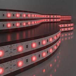 Лента светодиодная 24V 14,4W 60Led 5050 IP20 красный, 5м Elektrostandard a052973