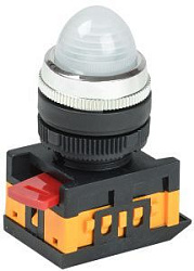 Лампа AL-22 сигнальная d=22мм белый неон/240В цилиндр IEK BLS20-AL-K01